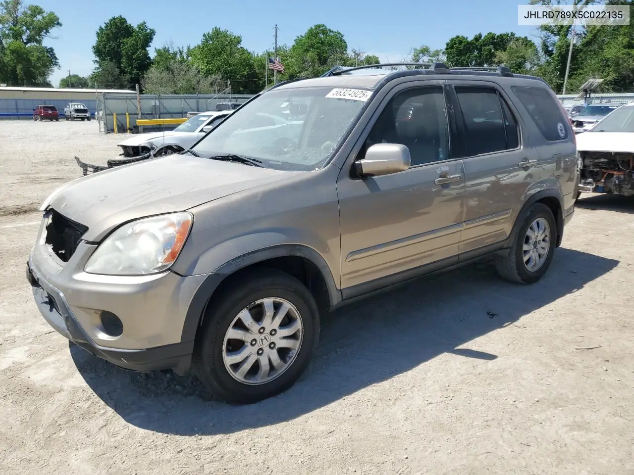 2005 Honda Cr-V Se VIN: JHLRD789X5C022135 Lot: 56324925