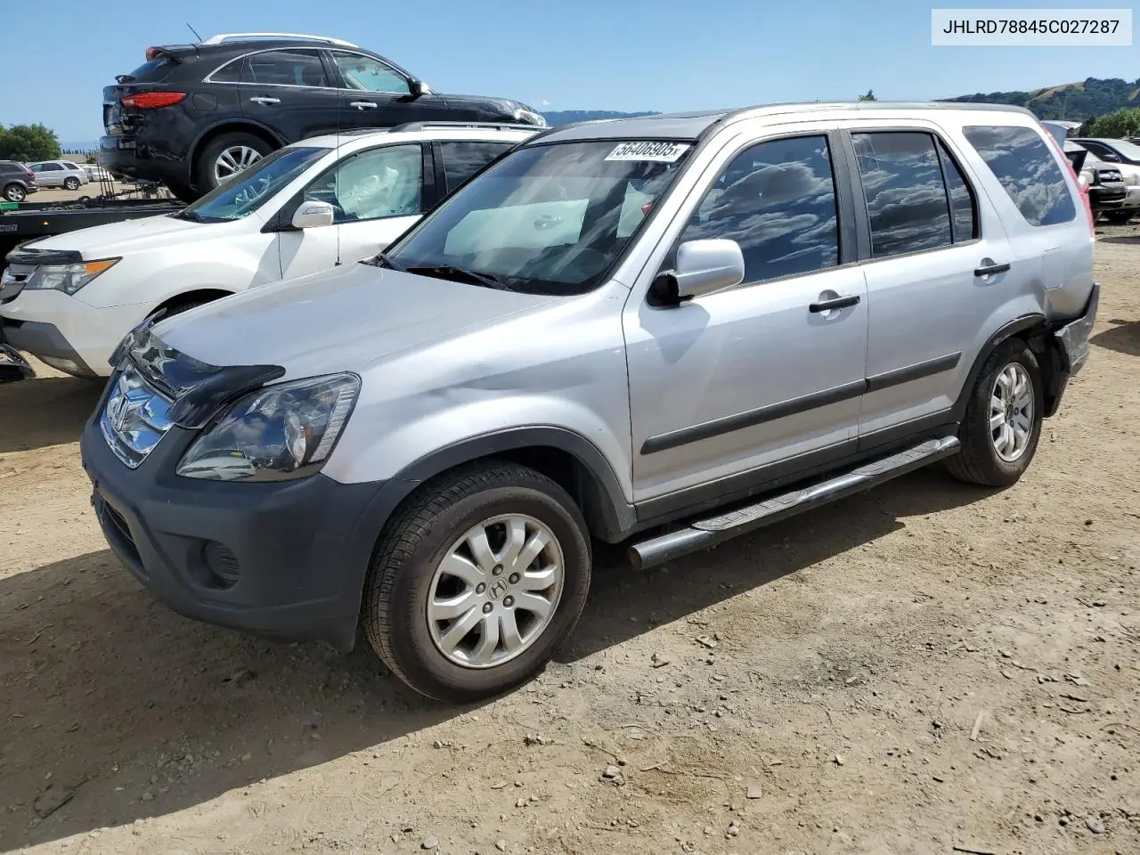 2005 Honda Cr-V Ex VIN: JHLRD78845C027287 Lot: 56406905