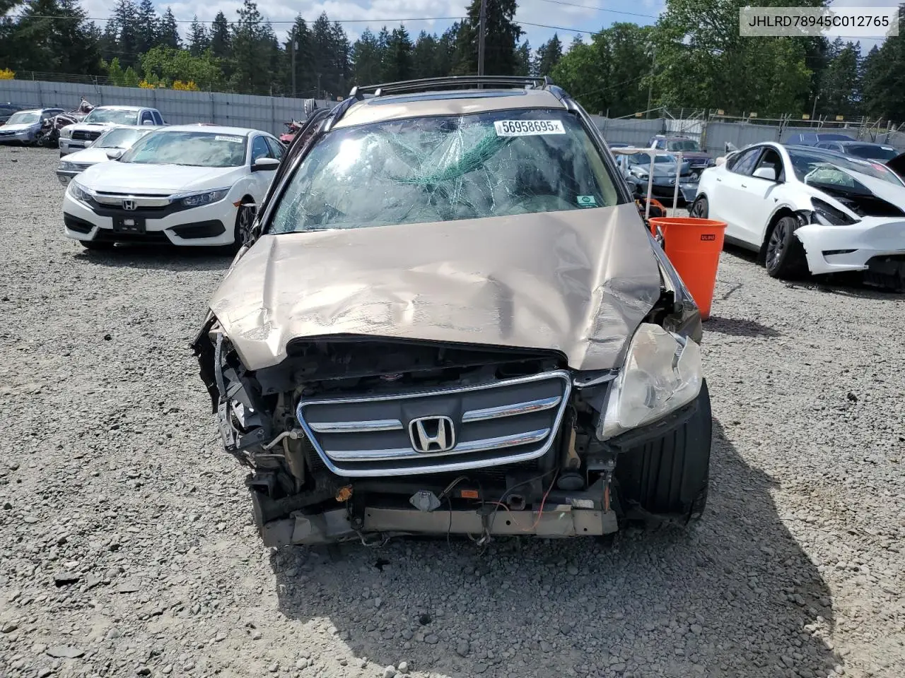 2005 Honda Cr-V Se VIN: JHLRD78945C012765 Lot: 56958695