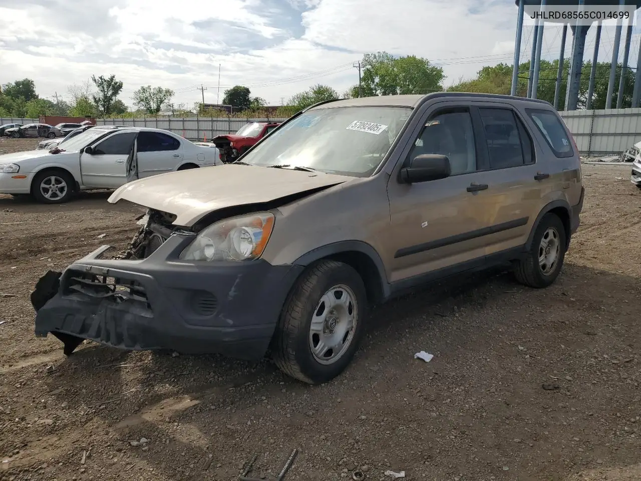 2005 Honda Cr-V Lx VIN: JHLRD68565C014699 Lot: 57092405
