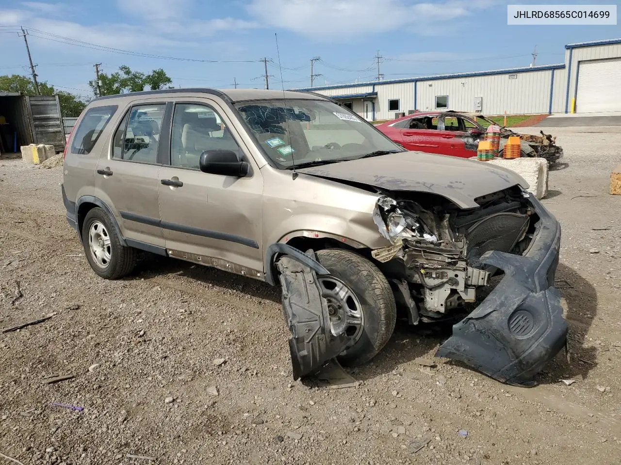 2005 Honda Cr-V Lx VIN: JHLRD68565C014699 Lot: 57092405