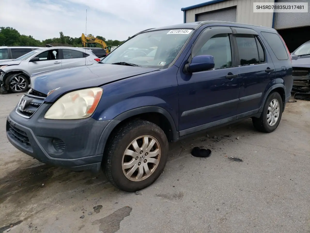 2005 Honda Cr-V Ex VIN: SHSRD78835U317481 Lot: 62736145