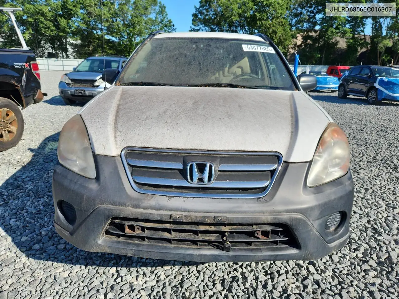 2005 Honda Cr-V Lx VIN: JHLRD68565C016307 Lot: 63077865