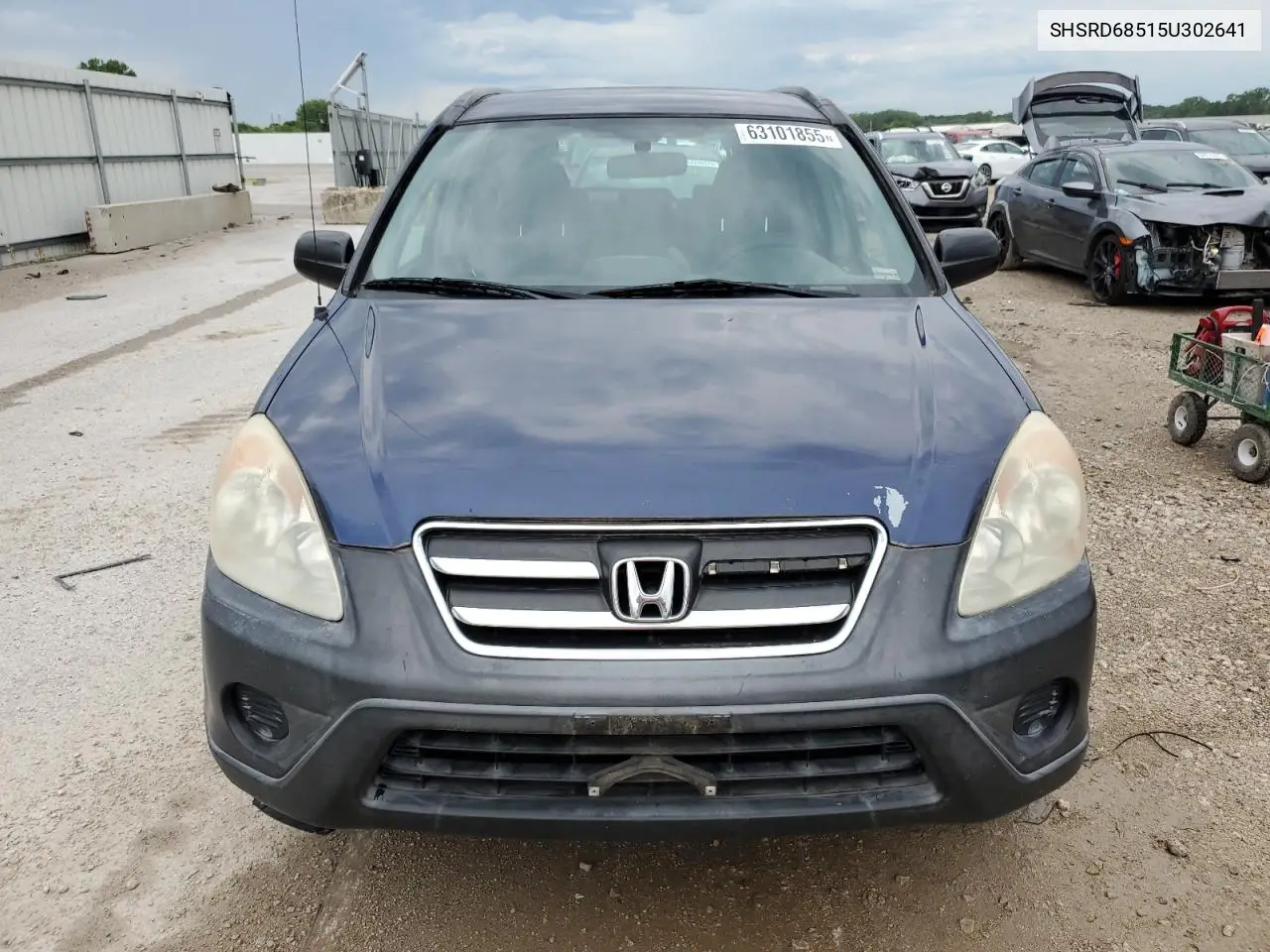 2005 Honda Cr-V Lx VIN: SHSRD68515U302641 Lot: 63101855