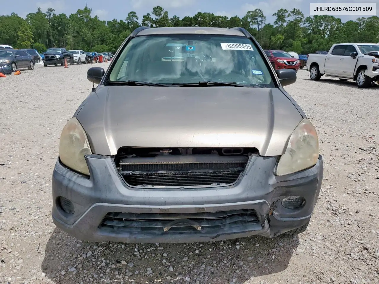 2006 Honda Cr-V Lx VIN: JHLRD68576C001509 Lot: 62905895
