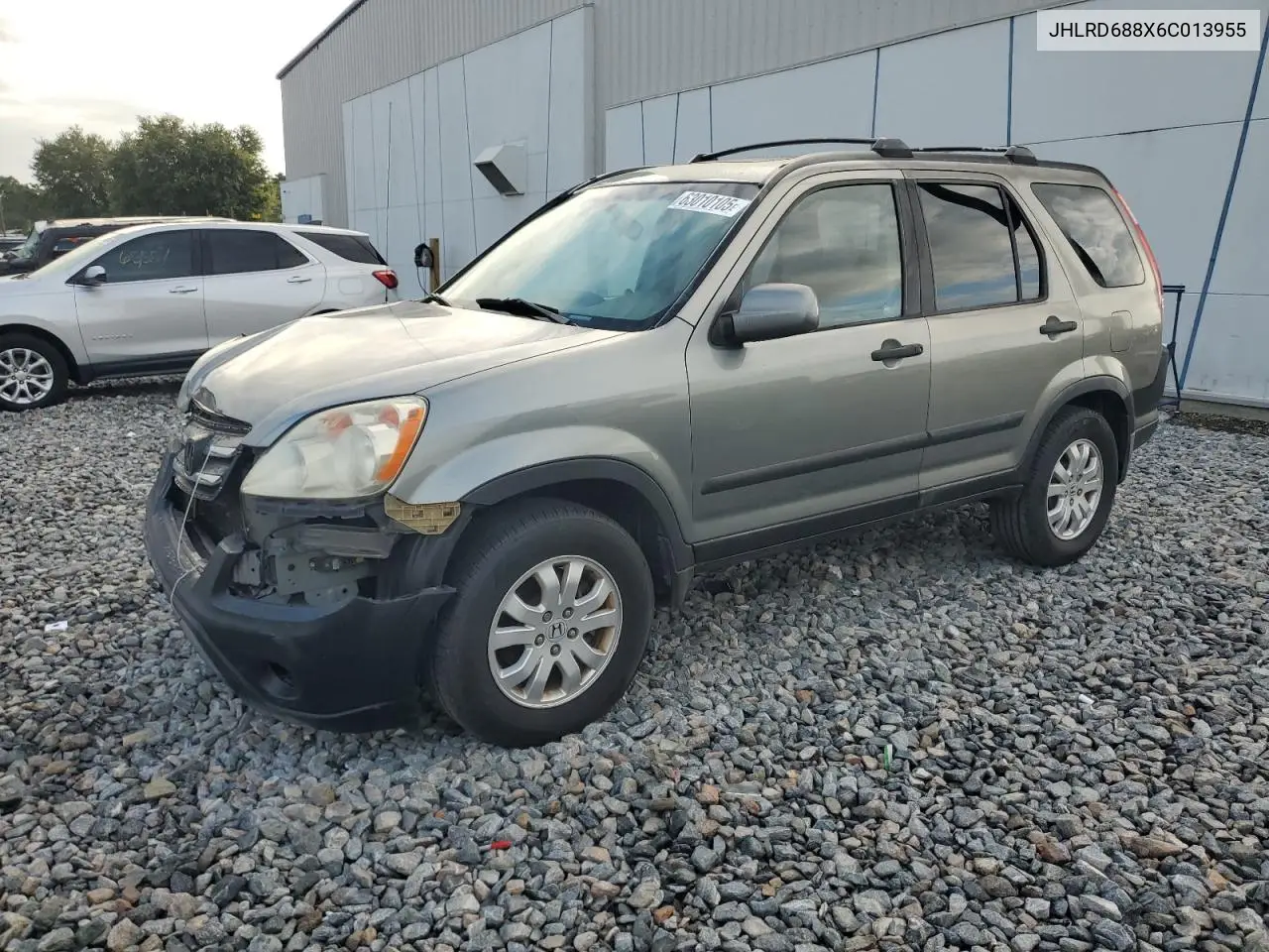 2006 Honda Cr-V Ex VIN: JHLRD688X6C013955 Lot: 63010105
