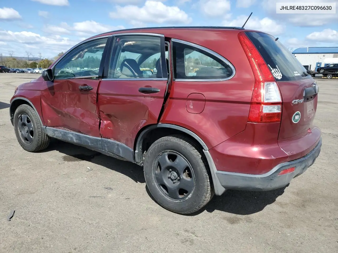 2007 Honda Cr-V Lx VIN: JHLRE48327C096630 Lot: 52394055