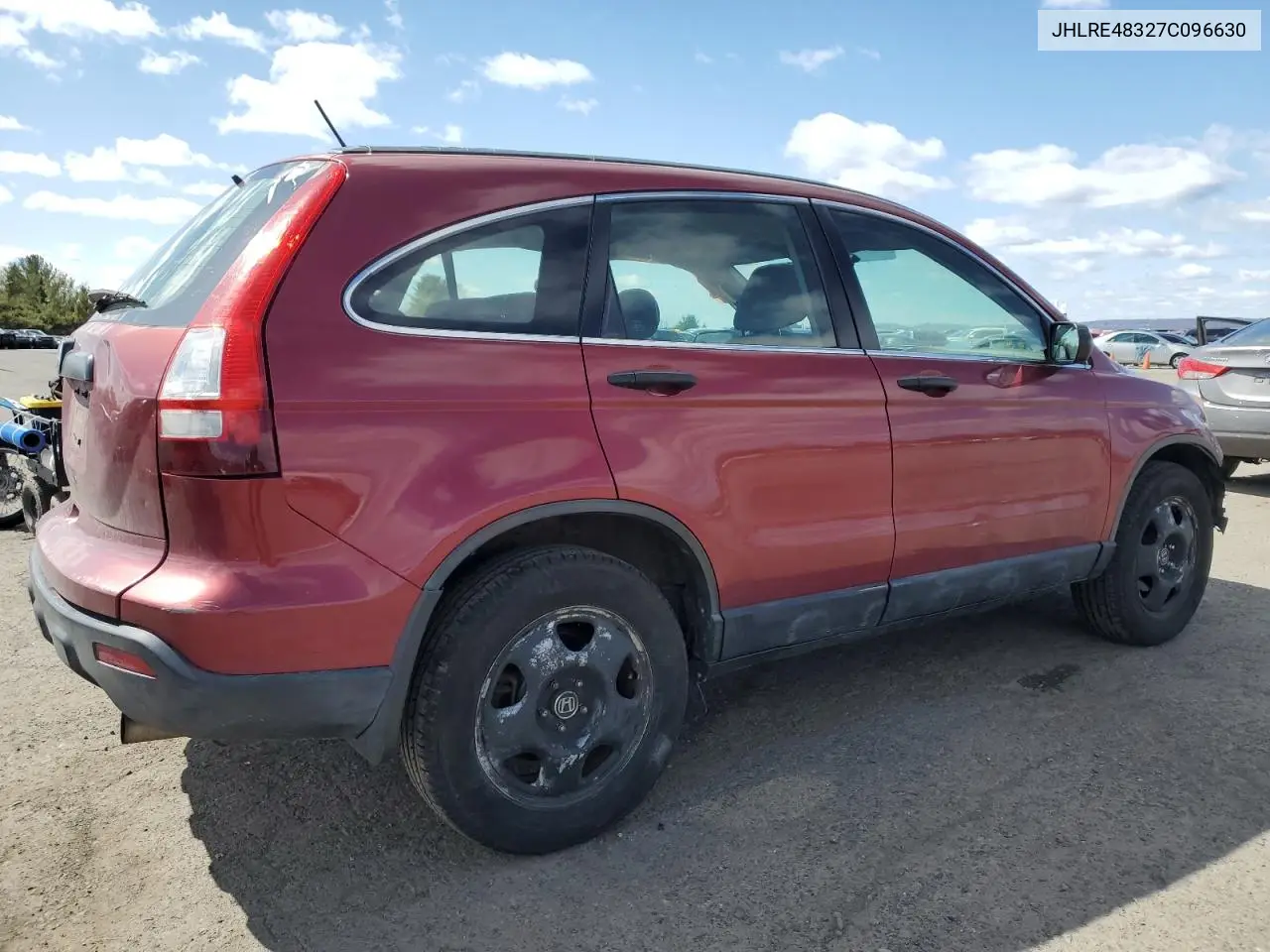 2007 Honda Cr-V Lx VIN: JHLRE48327C096630 Lot: 52394055