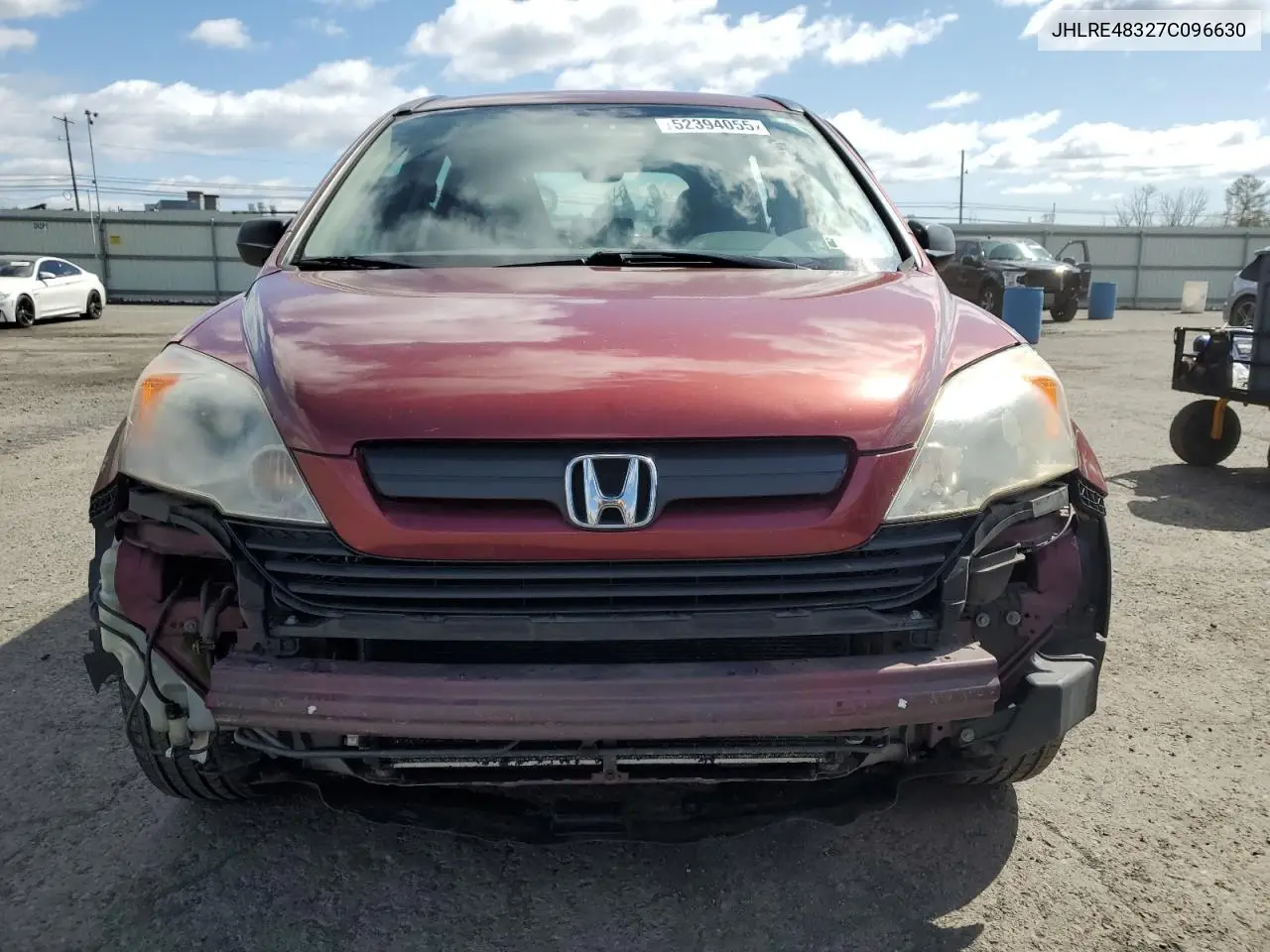 2007 Honda Cr-V Lx VIN: JHLRE48327C096630 Lot: 52394055