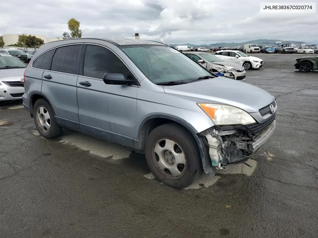 2007 Honda Cr-V Lx VIN: JHLRE38367C020774 Lot: 53541675