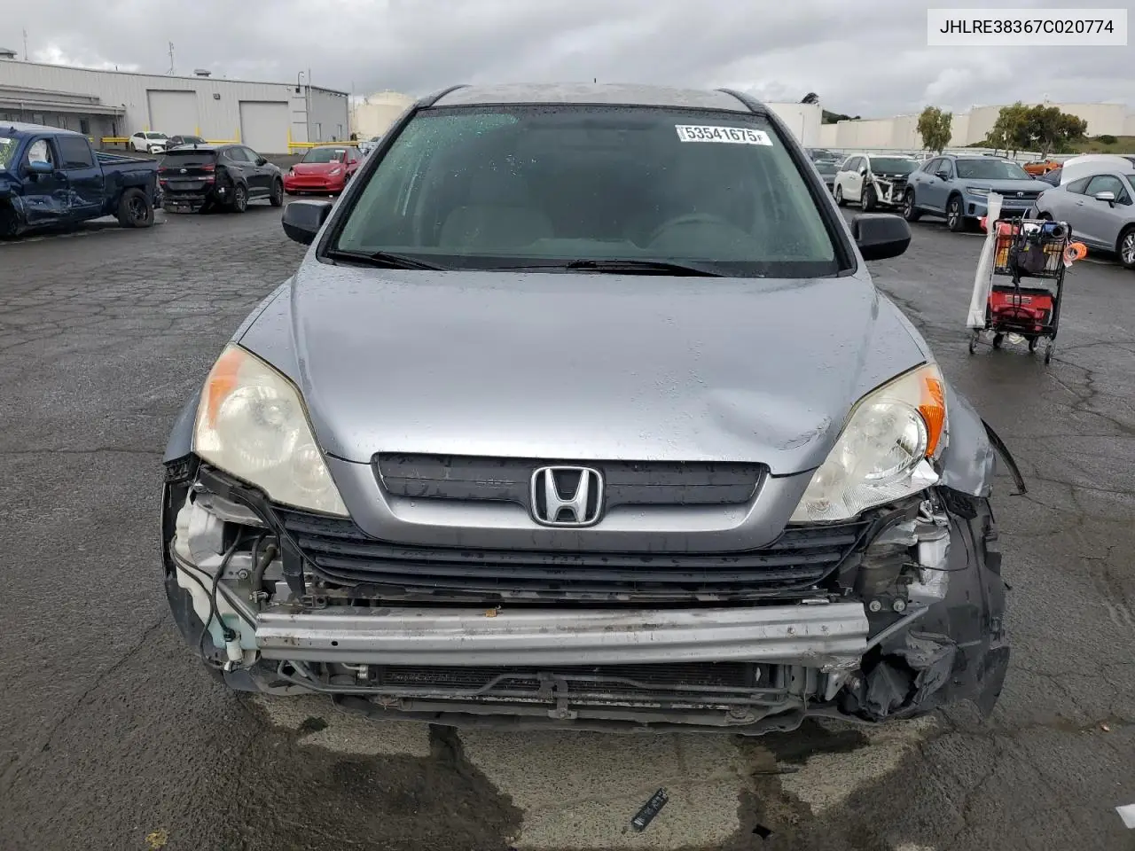2007 Honda Cr-V Lx VIN: JHLRE38367C020774 Lot: 53541675