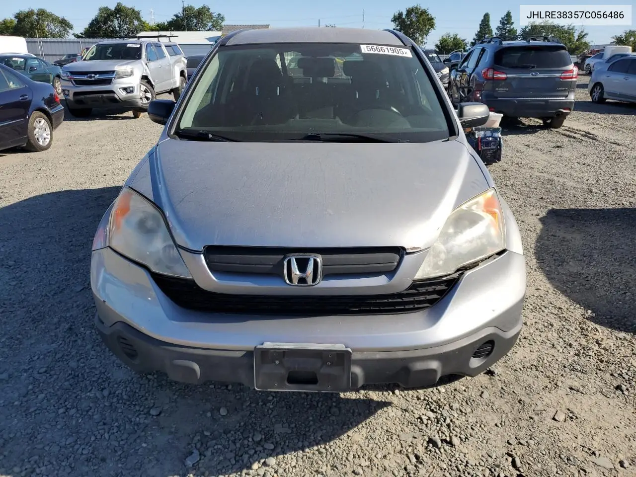 2007 Honda Cr-V Lx VIN: JHLRE38357C056486 Lot: 56661905