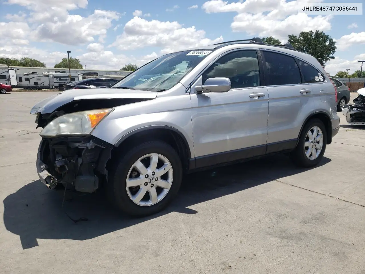 2007 Honda Cr-V Exl VIN: JHLRE48747C056441 Lot: 56769075