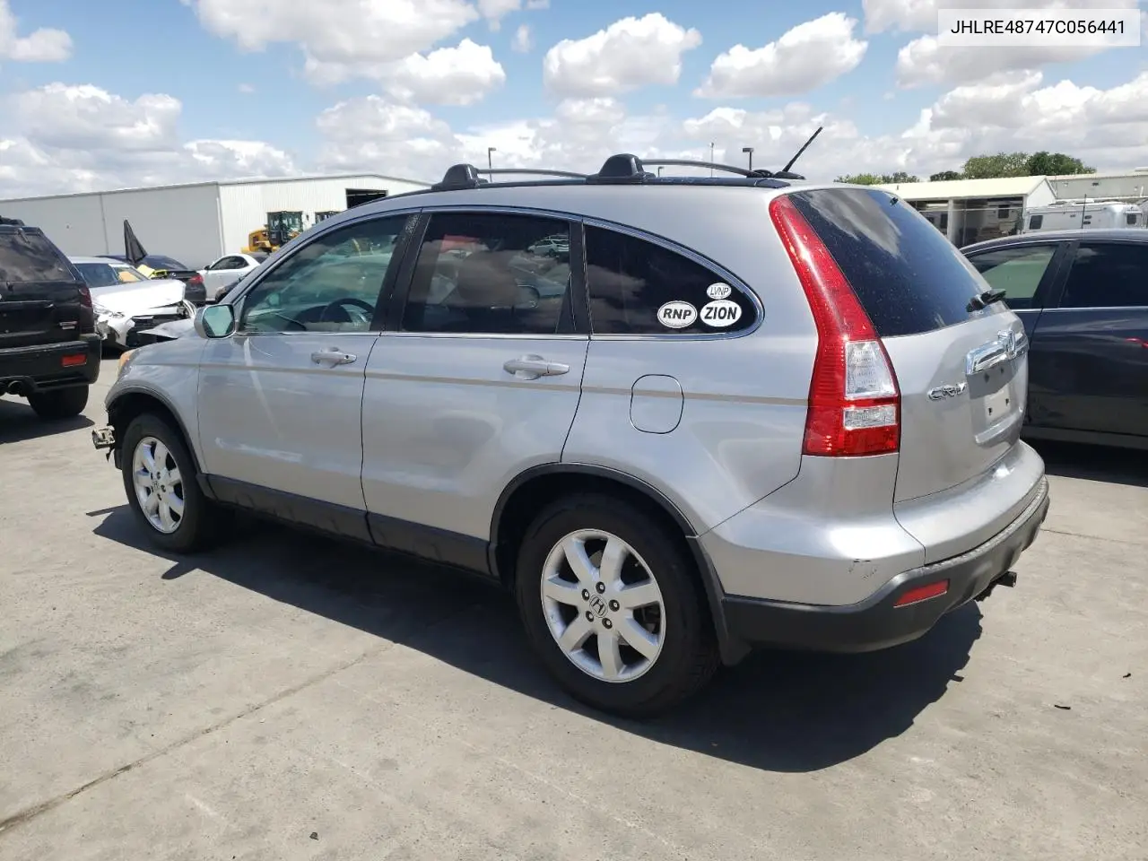 2007 Honda Cr-V Exl VIN: JHLRE48747C056441 Lot: 56769075