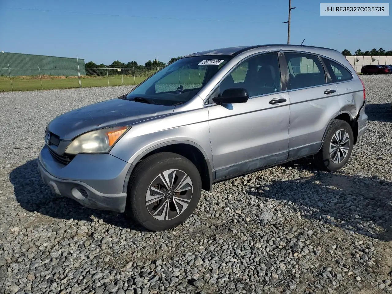 2007 Honda Cr-V Lx VIN: JHLRE38327C035739 Lot: 56797465