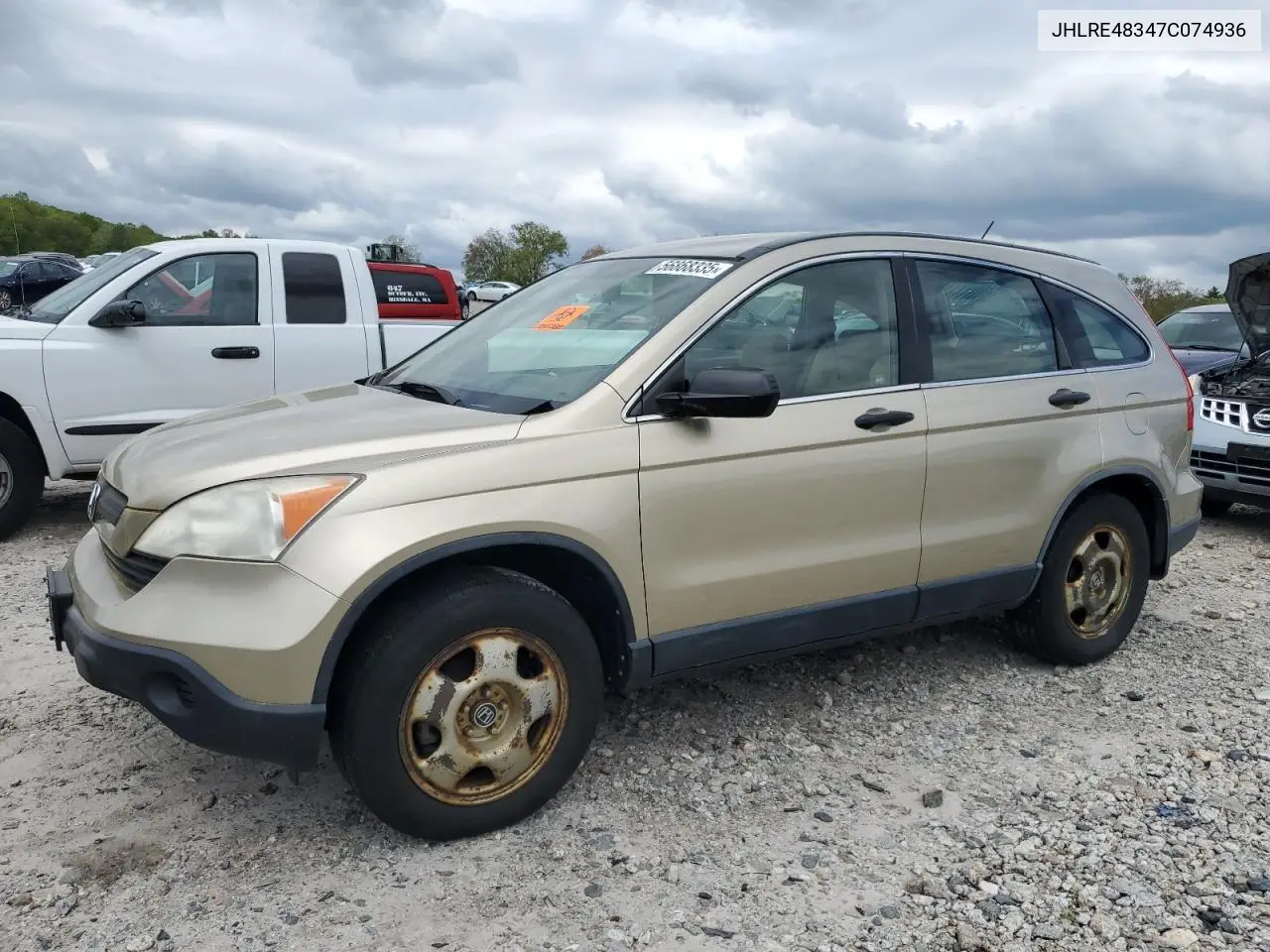 2007 Honda Cr-V Lx VIN: JHLRE48347C074936 Lot: 56868335
