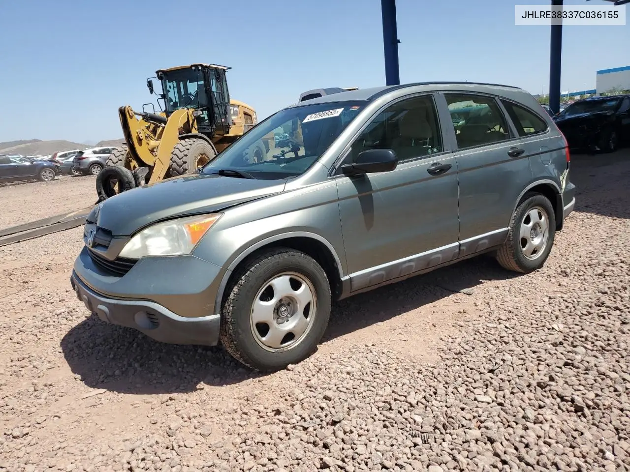 2007 Honda Cr-V Lx VIN: JHLRE38337C036155 Lot: 57098955