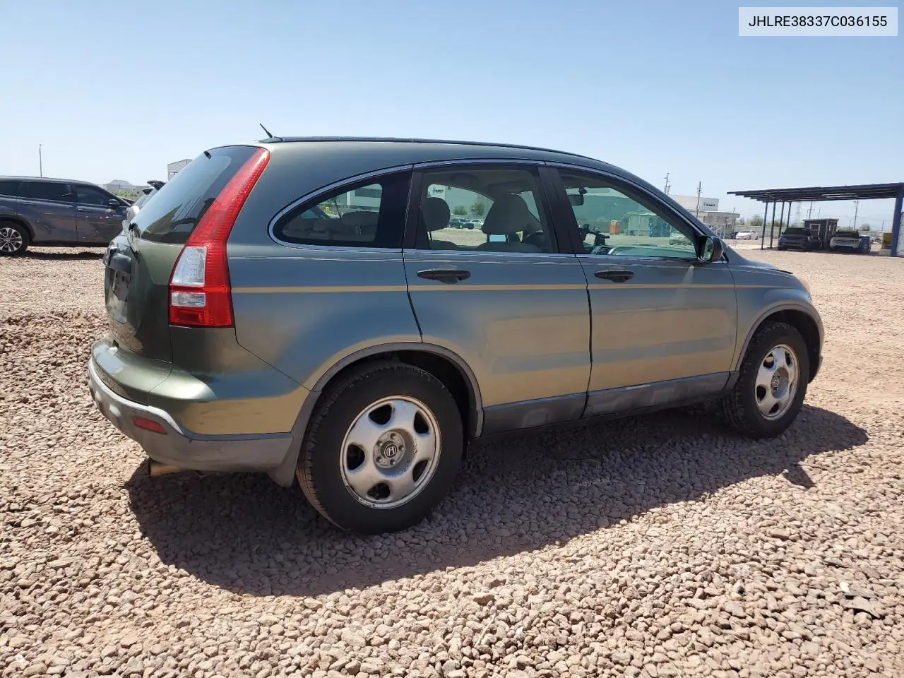 2007 Honda Cr-V Lx VIN: JHLRE38337C036155 Lot: 57098955
