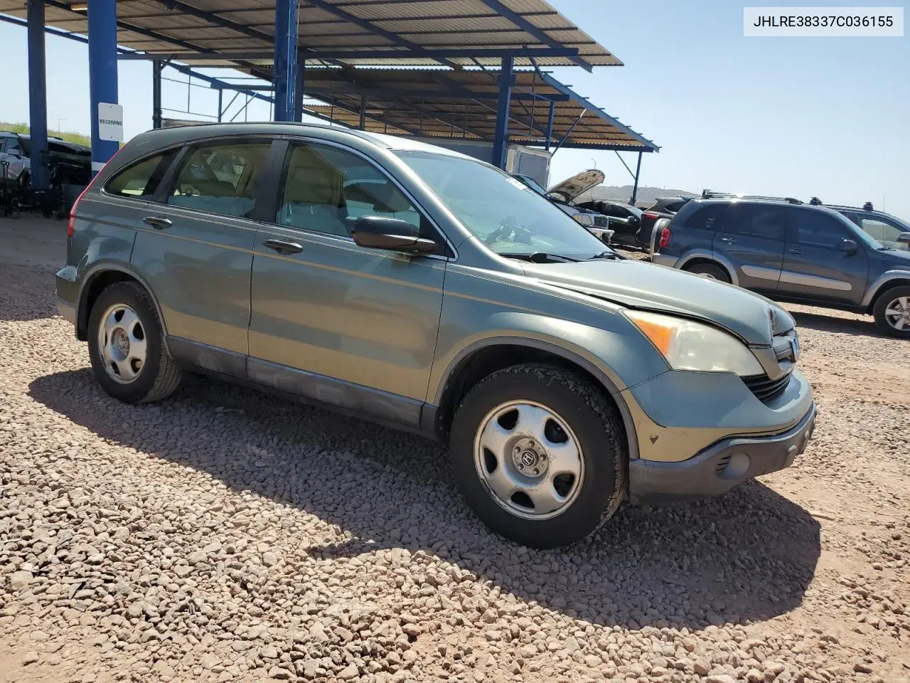2007 Honda Cr-V Lx VIN: JHLRE38337C036155 Lot: 57098955