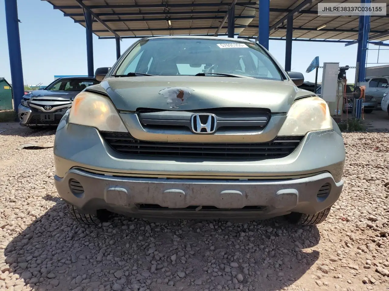 2007 Honda Cr-V Lx VIN: JHLRE38337C036155 Lot: 57098955