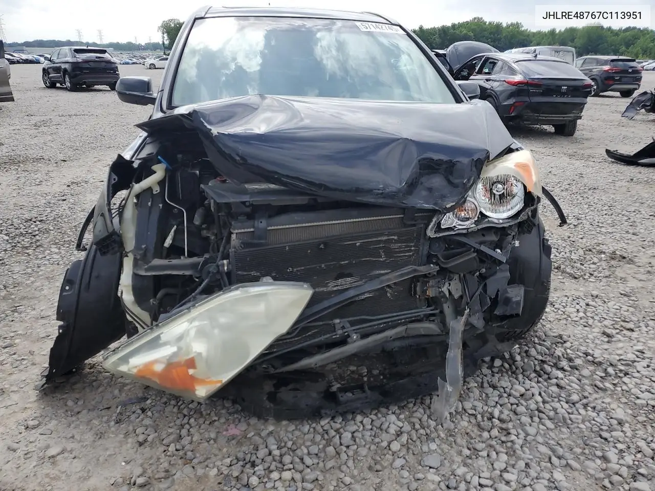 2007 Honda Cr-V Exl VIN: JHLRE48767C113951 Lot: 57142745