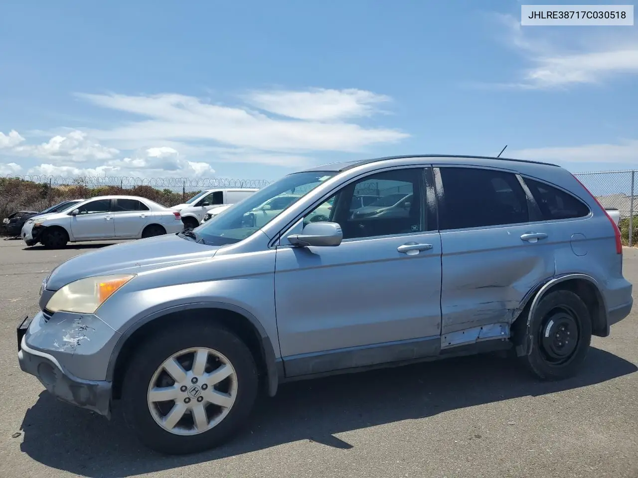 2007 Honda Cr-V Exl VIN: JHLRE38717C030518 Lot: 62373135