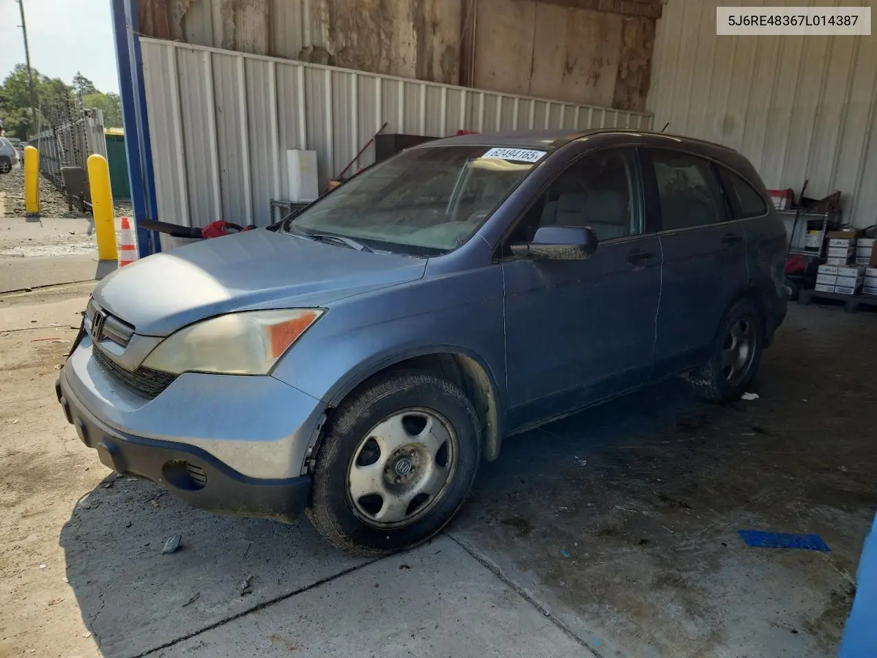 2007 Honda Cr-V Lx VIN: 5J6RE48367L014387 Lot: 62494165