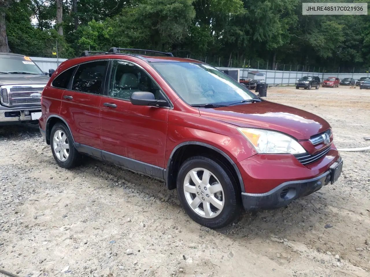 2007 Honda Cr-V Ex VIN: JHLRE48517C021936 Lot: 62592585