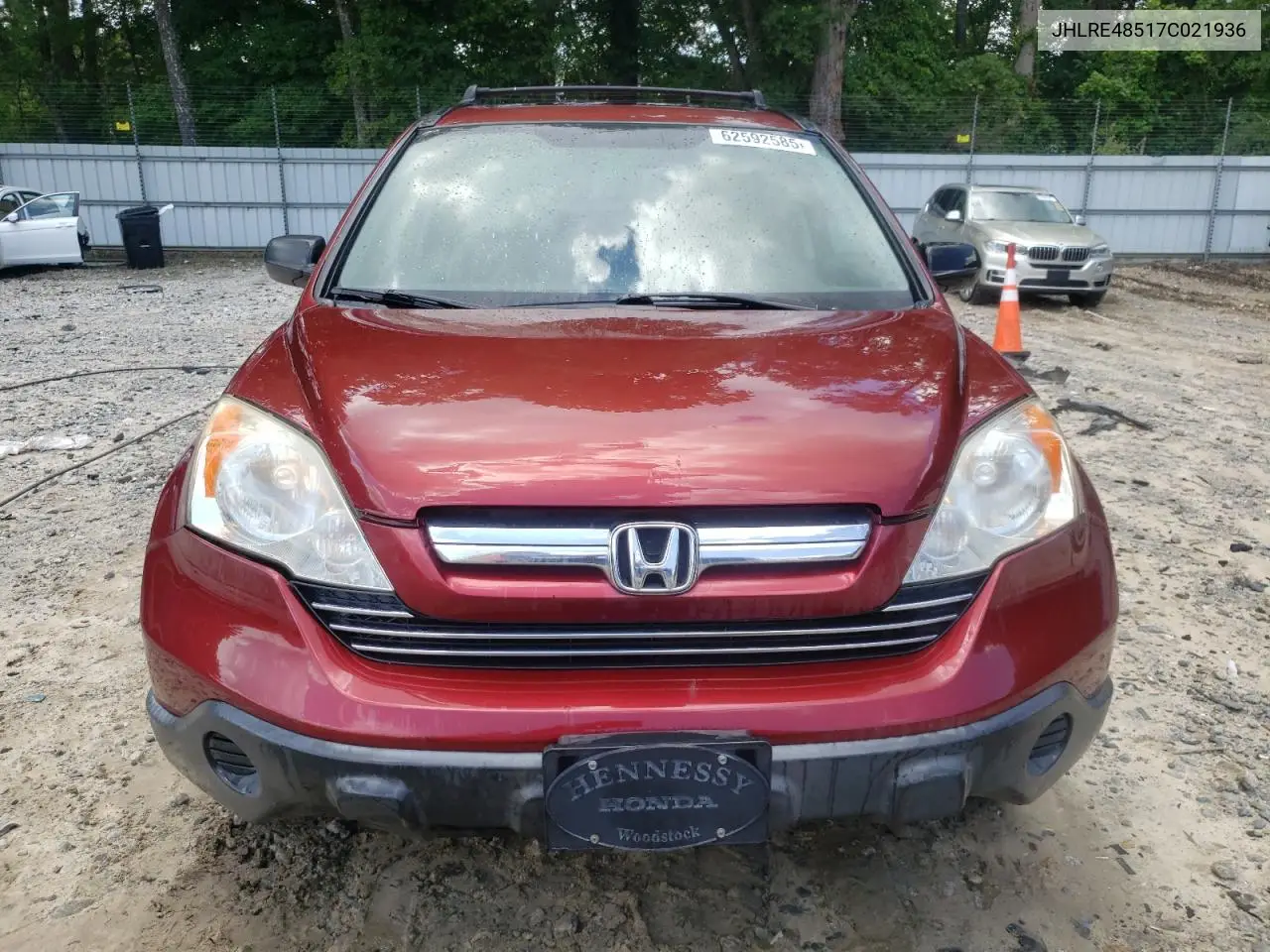 2007 Honda Cr-V Ex VIN: JHLRE48517C021936 Lot: 62592585
