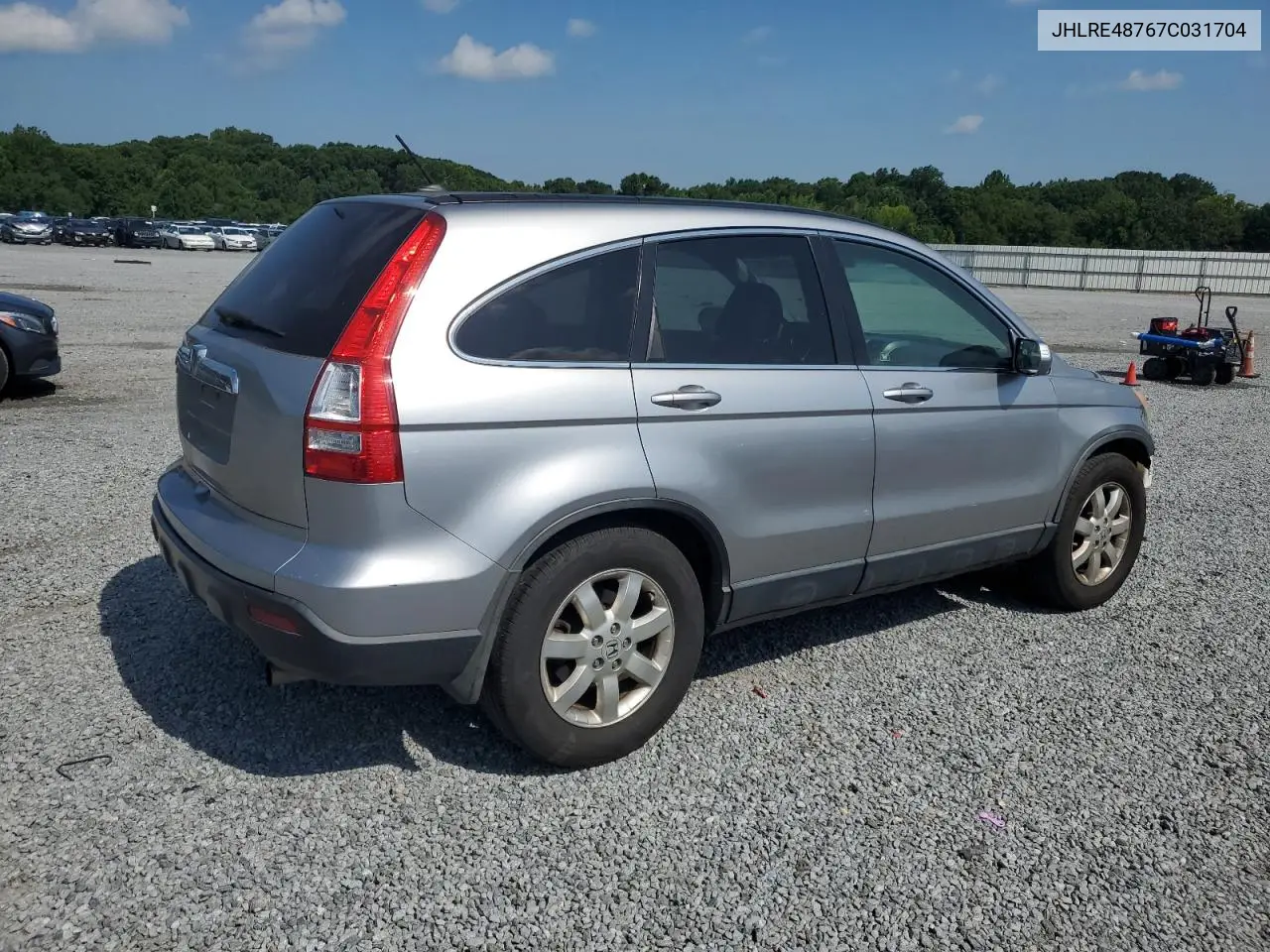 2007 Honda Cr-V Exl VIN: JHLRE48767C031704 Lot: 62815655