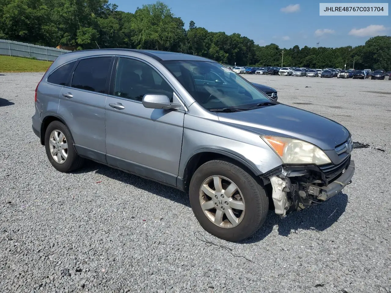 2007 Honda Cr-V Exl VIN: JHLRE48767C031704 Lot: 62815655