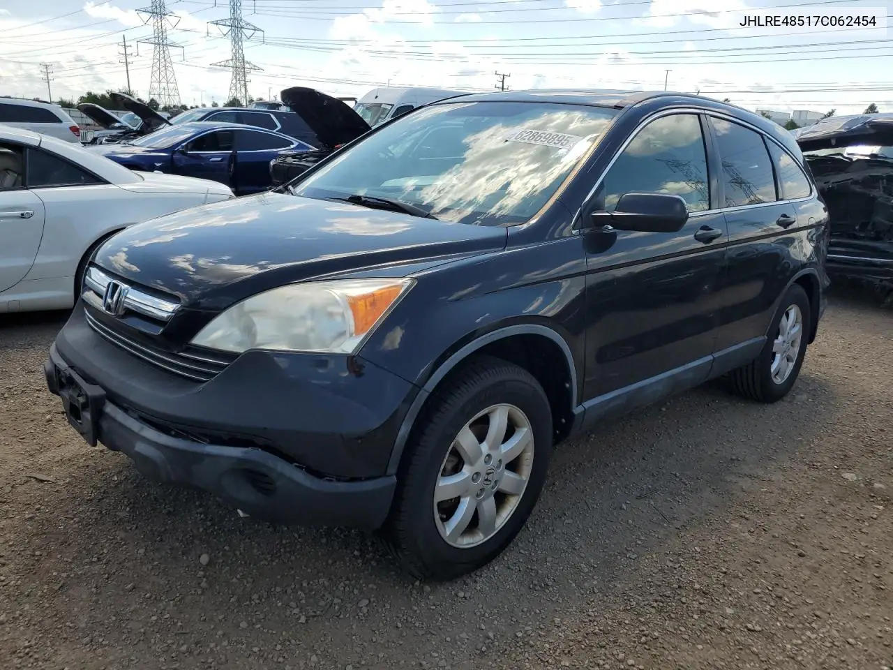 2007 Honda Cr-V Ex VIN: JHLRE48517C062454 Lot: 62869895