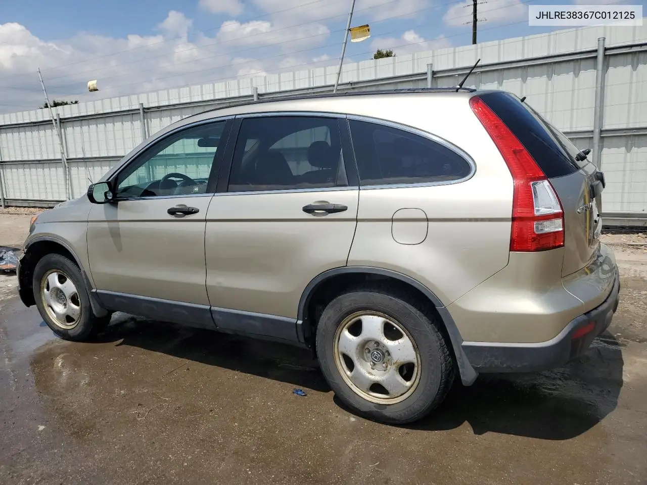 2007 Honda Cr-V Lx VIN: JHLRE38367C012125 Lot: 62925035