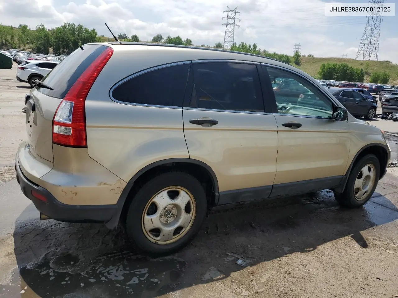 2007 Honda Cr-V Lx VIN: JHLRE38367C012125 Lot: 62925035