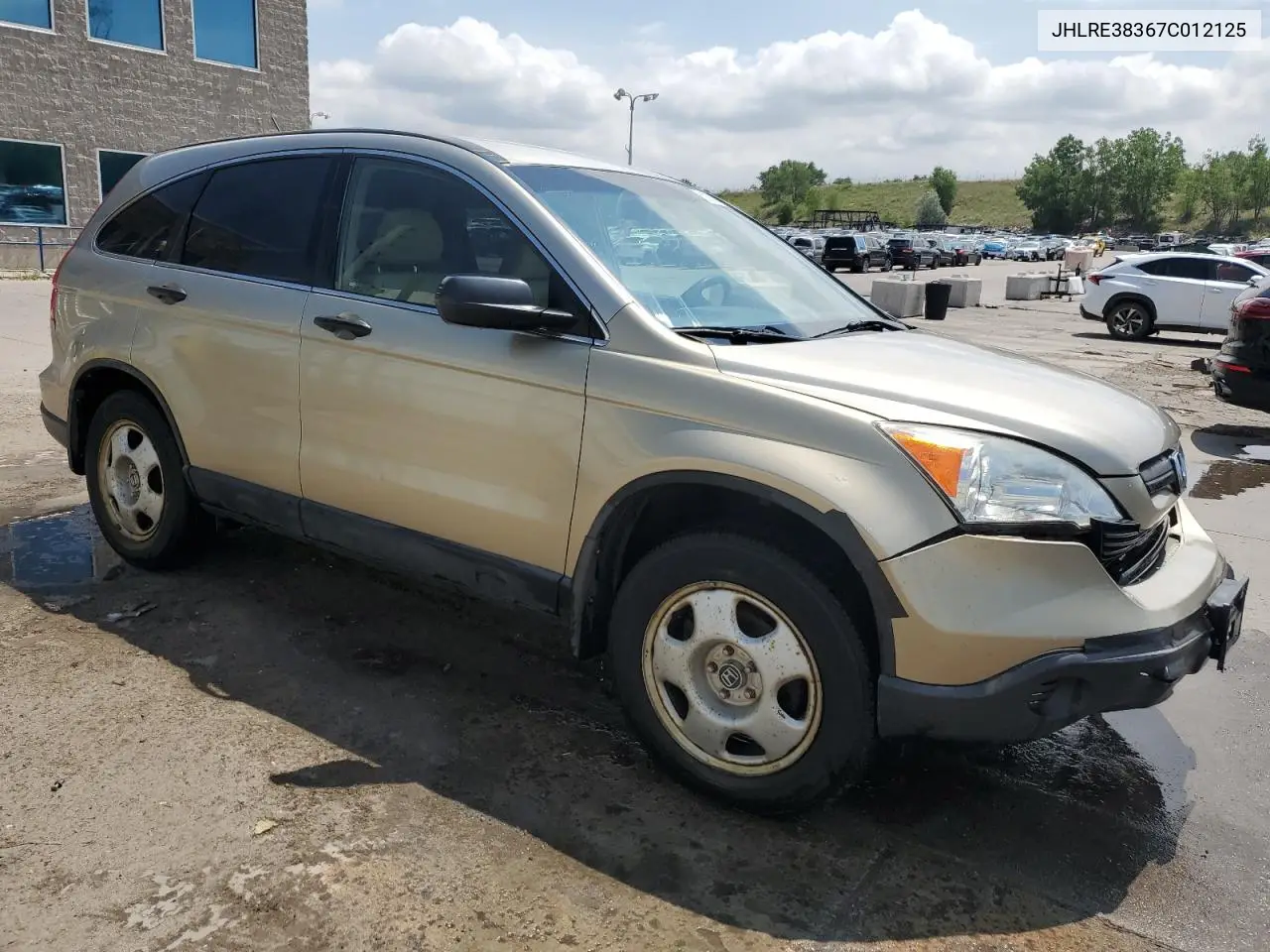 2007 Honda Cr-V Lx VIN: JHLRE38367C012125 Lot: 62925035