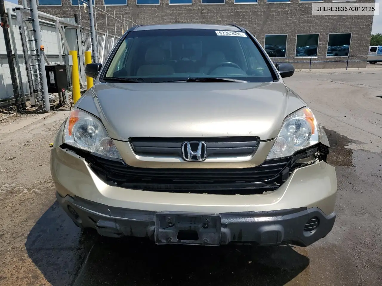 2007 Honda Cr-V Lx VIN: JHLRE38367C012125 Lot: 62925035