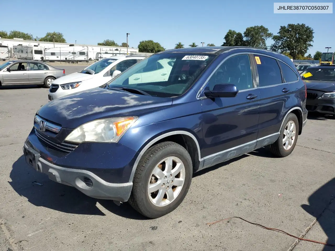 2007 Honda Cr-V Exl VIN: JHLRE38707C050307 Lot: 63040735