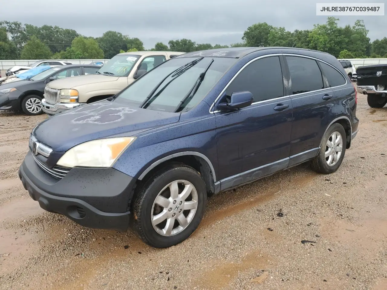 2007 Honda Cr-V Exl VIN: JHLRE38767C039487 Lot: 63157295