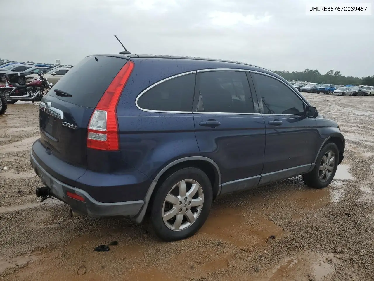 2007 Honda Cr-V Exl VIN: JHLRE38767C039487 Lot: 63157295