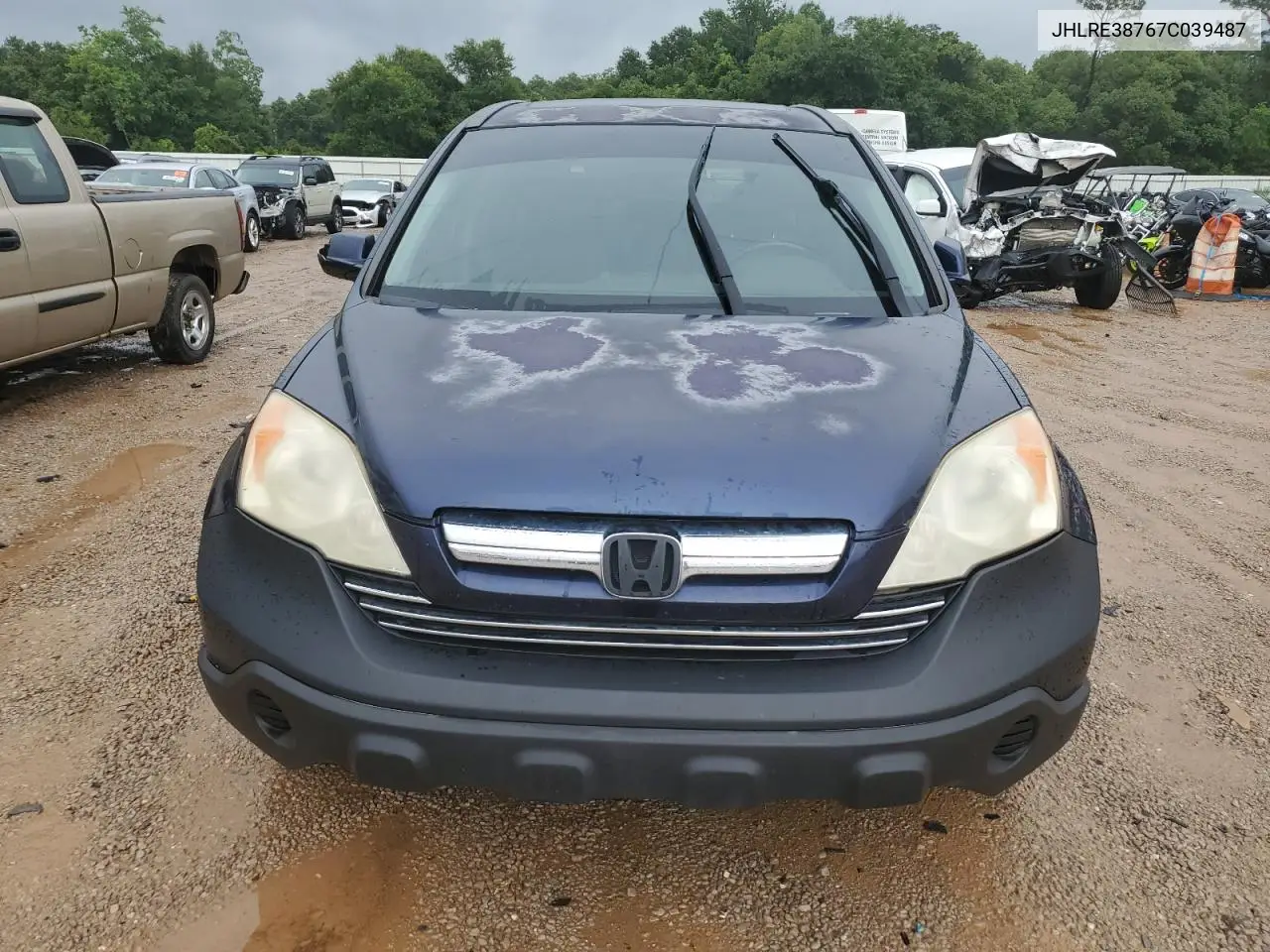 2007 Honda Cr-V Exl VIN: JHLRE38767C039487 Lot: 63157295