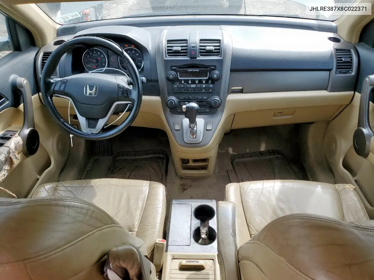 2008 Honda Cr-V Exl VIN: JHLRE387X8C022371 Lot: 55982535