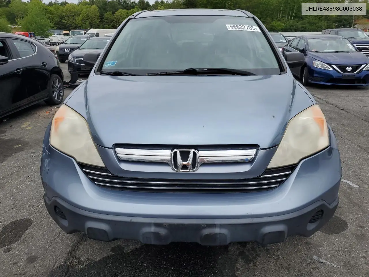 2008 Honda Cr-V Ex VIN: JHLRE48598C003038 Lot: 56622705
