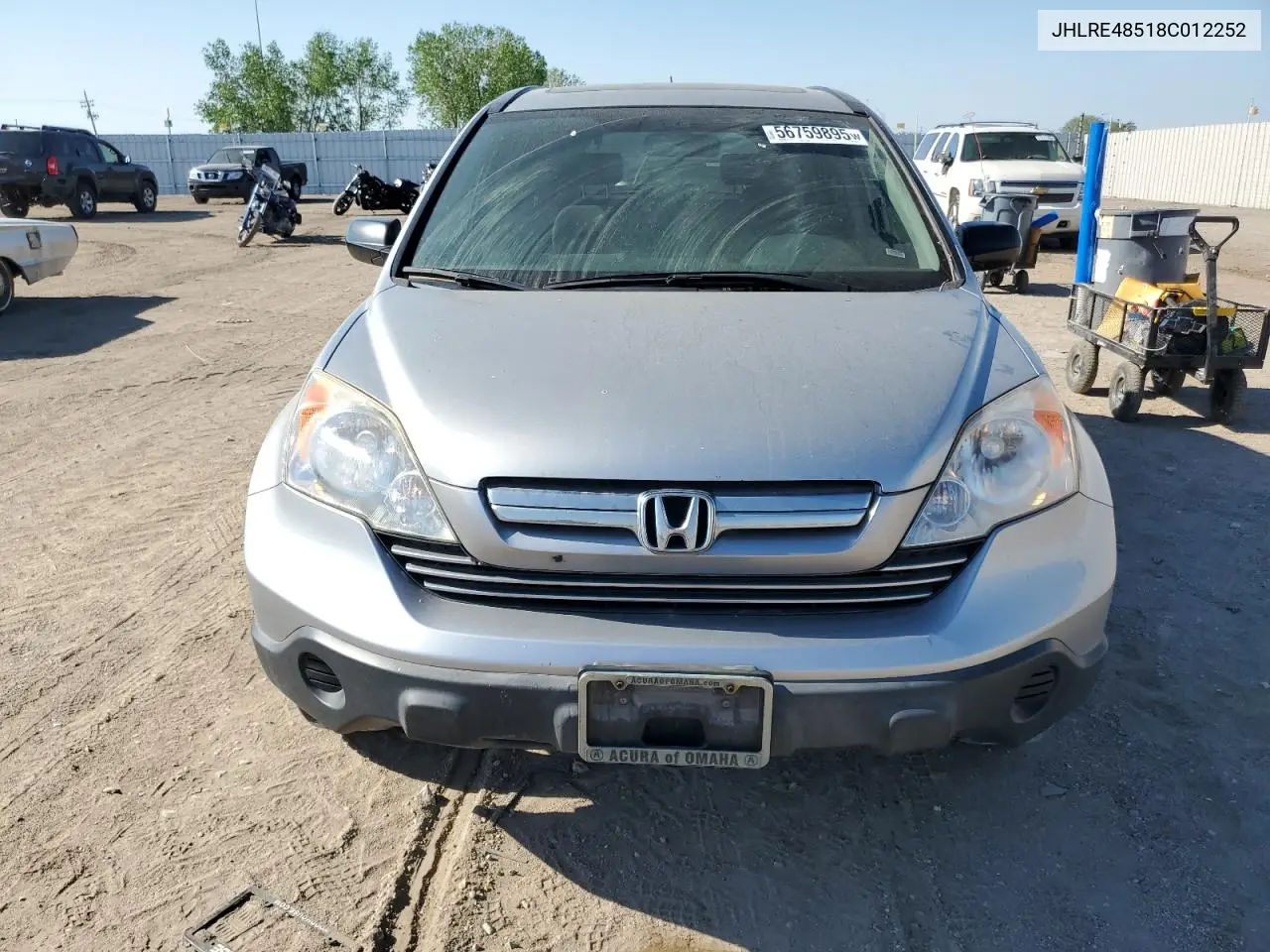 2008 Honda Cr-V Ex VIN: JHLRE48518C012252 Lot: 56759895