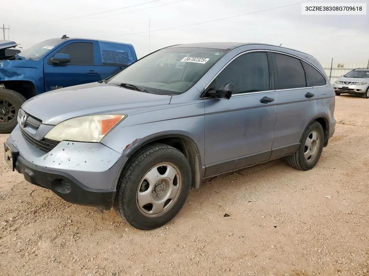 2008 Honda Cr-V Lx VIN: 3CZRE38308G709618 Lot: 56782325