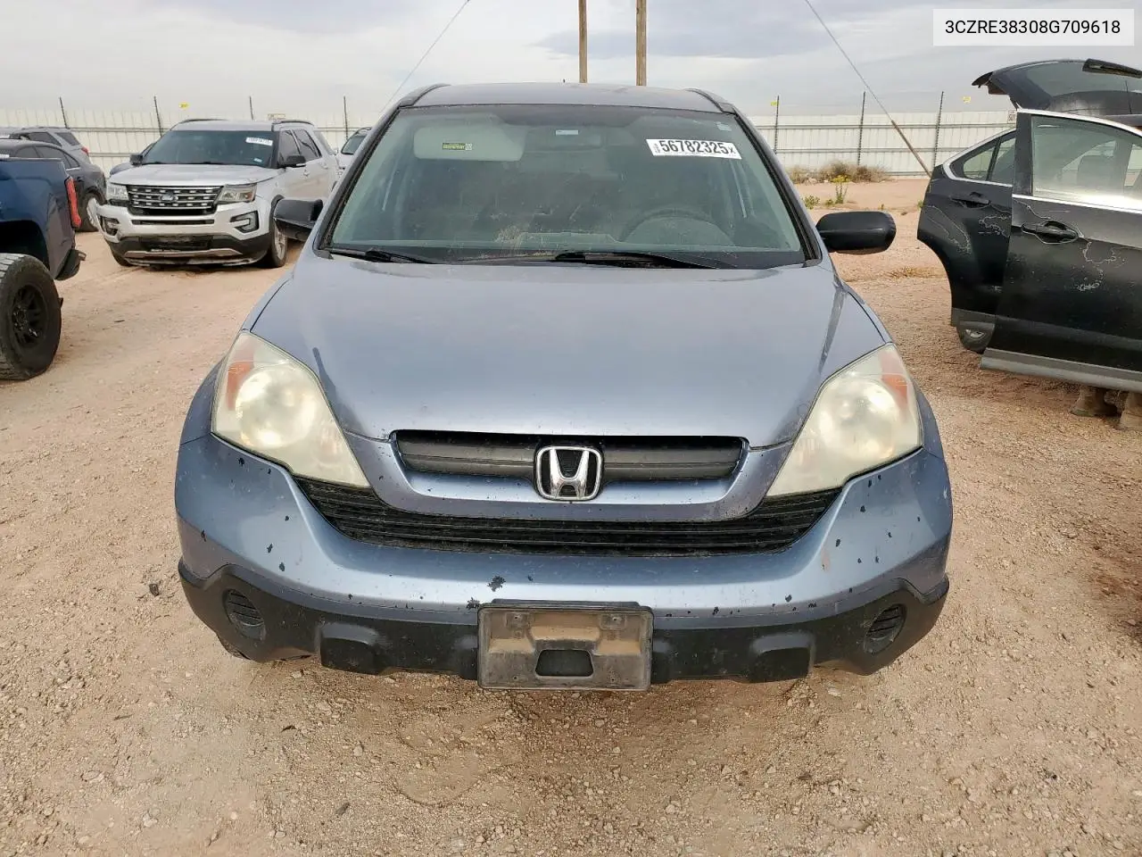 2008 Honda Cr-V Lx VIN: 3CZRE38308G709618 Lot: 56782325