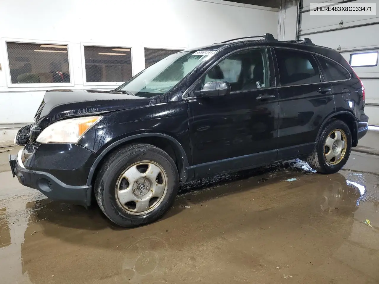 2008 Honda Cr-V Lx VIN: JHLRE483X8C033471 Lot: 56860155