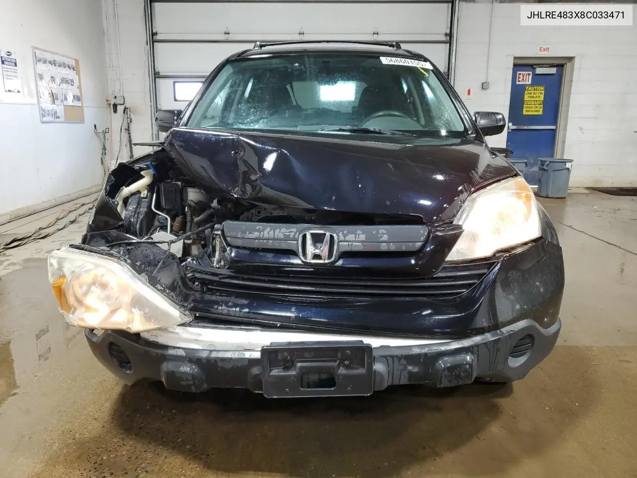 2008 Honda Cr-V Lx VIN: JHLRE483X8C033471 Lot: 56860155
