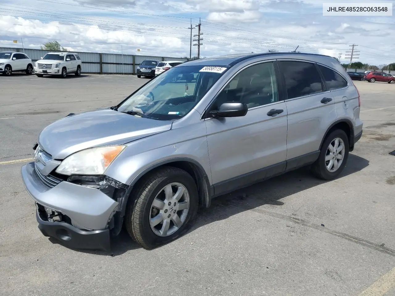 2008 Honda Cr-V Ex VIN: JHLRE48528C063548 Lot: 56958115