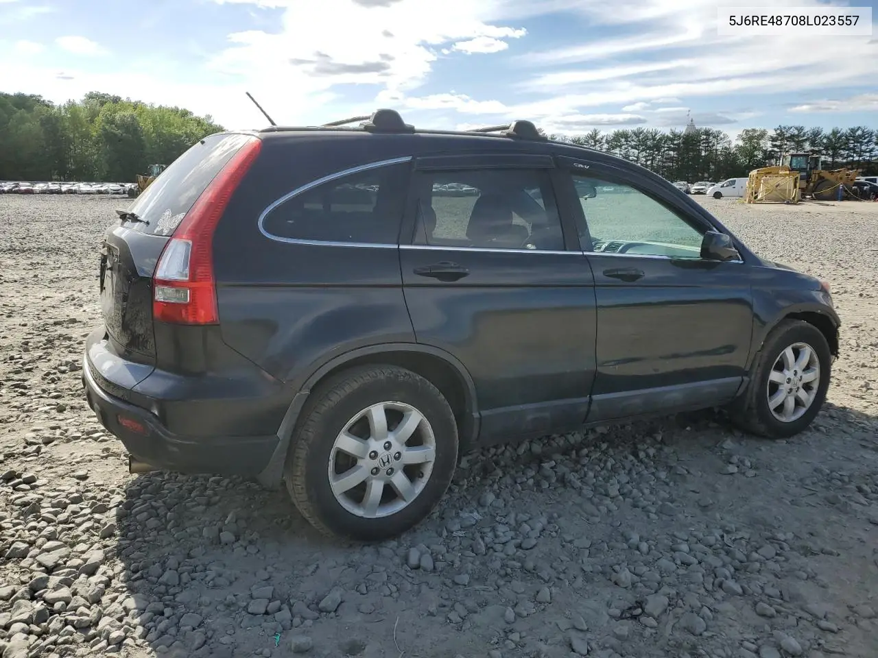 2008 Honda Cr-V Exl VIN: 5J6RE48708L023557 Lot: 57863925