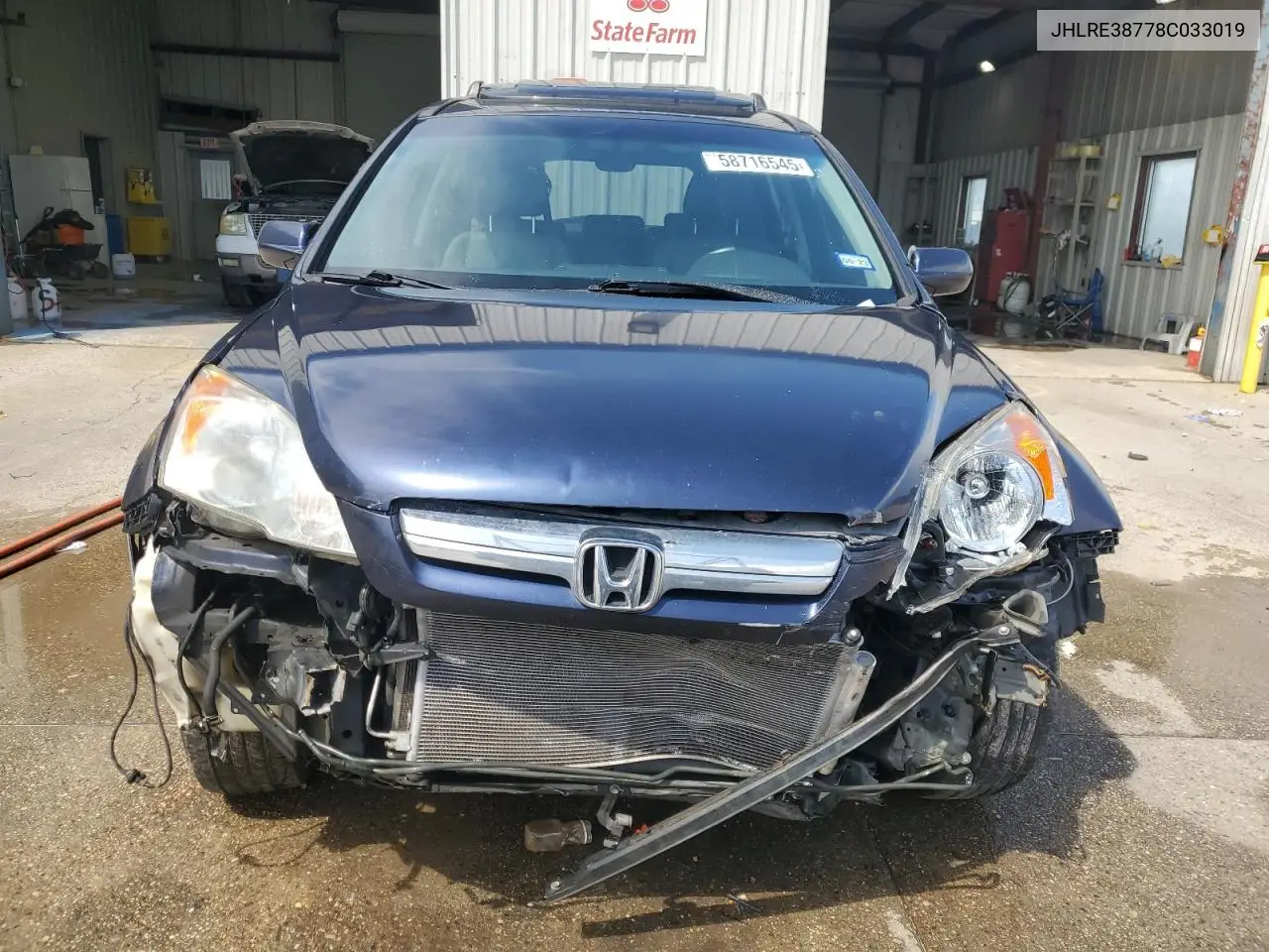 2008 Honda Cr-V Exl VIN: JHLRE38778C033019 Lot: 58716545